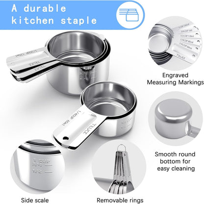 Stainless Steel Measuring Cups Set,Kitchen Gadgets for Cooking & Baking,Set of 54