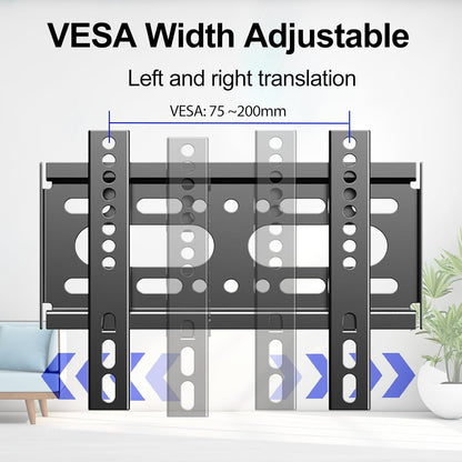 Fixed TV Wall Mount for 14-42" Flat Screen Tvs, Small Wall Mount TV Bracket Fit 19 24 28 32 35 39 40 Inch, VESA up to 200X200Mm 55Lbs Max Load, Easy Install Low Profile Monitor Mount Bracket5