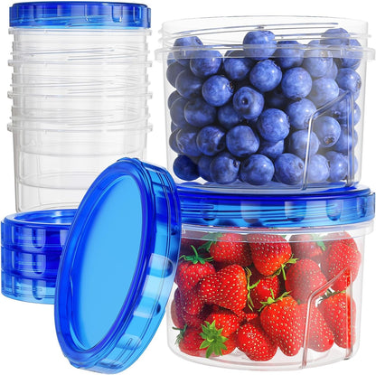 Freezer Storage Containers, [6 Pack-16 Oz] Airtight Plastic1
