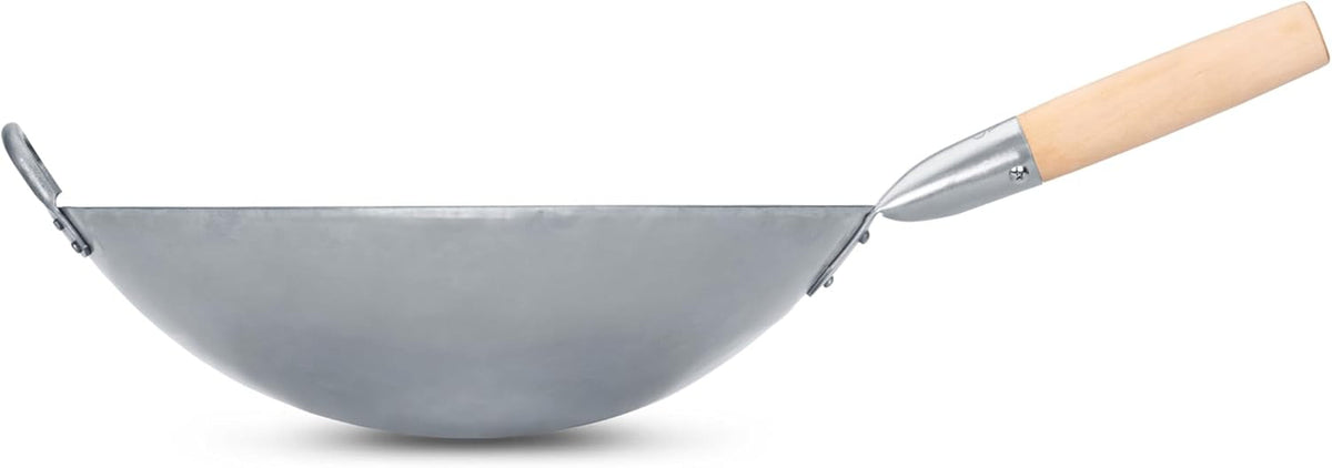 traditional-hand-hammered-chinese-carbon-steel-wok-with-wooden-and-steel-helper-handle-14-inch-round-bottom-pow-wok-pan-731w88