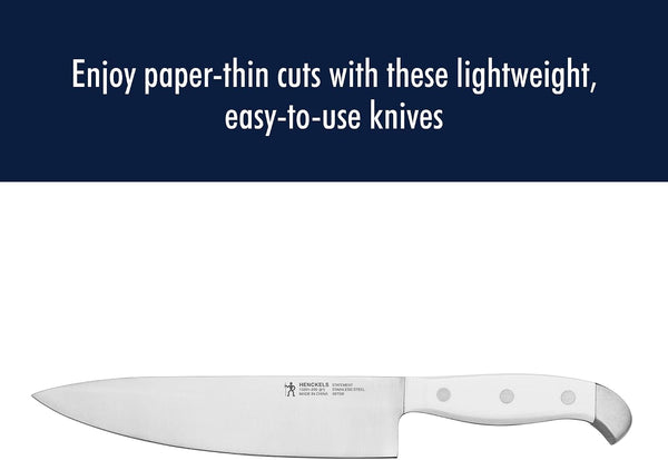 Henckels Statement 15-Pc Knife Set, Razor-Sharp, German Engineered, White | Informed by 100+ Years of Mastery. Dishwasher Safe, Comfortable Grip Ideal for Everyday Cooking. High Quality Stainless Steel9