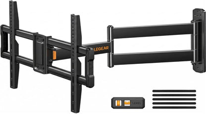 Corner TV Wall Mount Long Arm TV Mount Bracket for 37-75 Inch Tvs | Full Motion Wall Mount with 32.37” Extension & Swivel Articulating Arm & Tilt, MAX VESA 600X400Mm, Holds up to 100 Lbs1