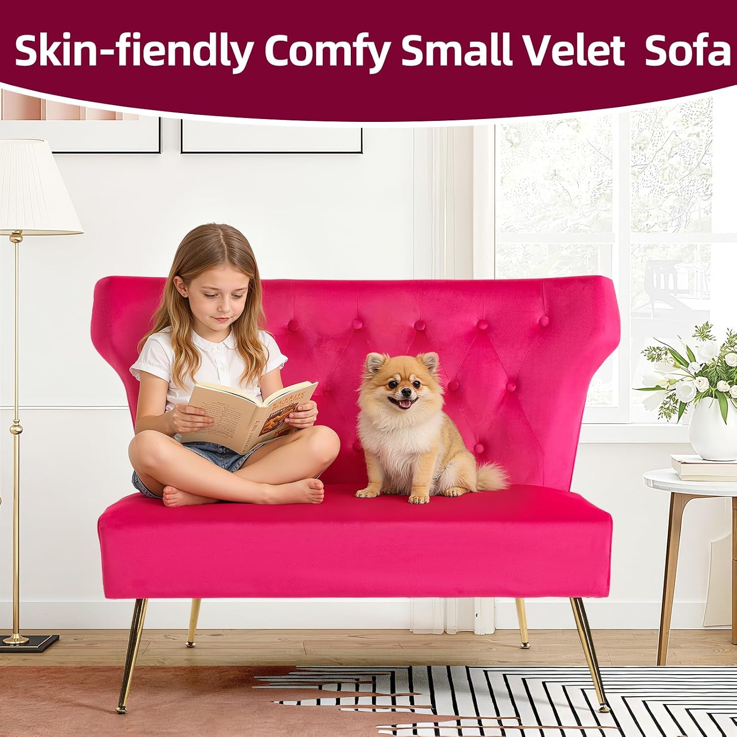 small-velvet-sofa-soft-upholstered-40-armless-loveseat-couch-with-high-density-foam-modern-tufted-cushion-with-gold-legs-for-bedroom-dorm-apartment-girls-teens-easy-assembly-fuchsia
