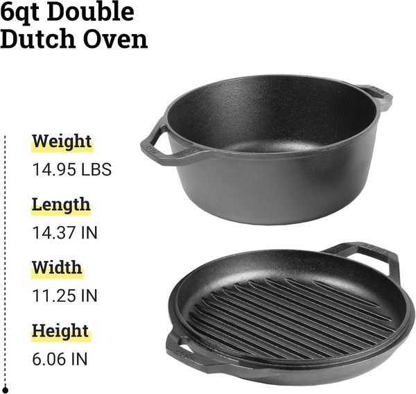 Chef Collection 6Qt Double Dutch Oven8