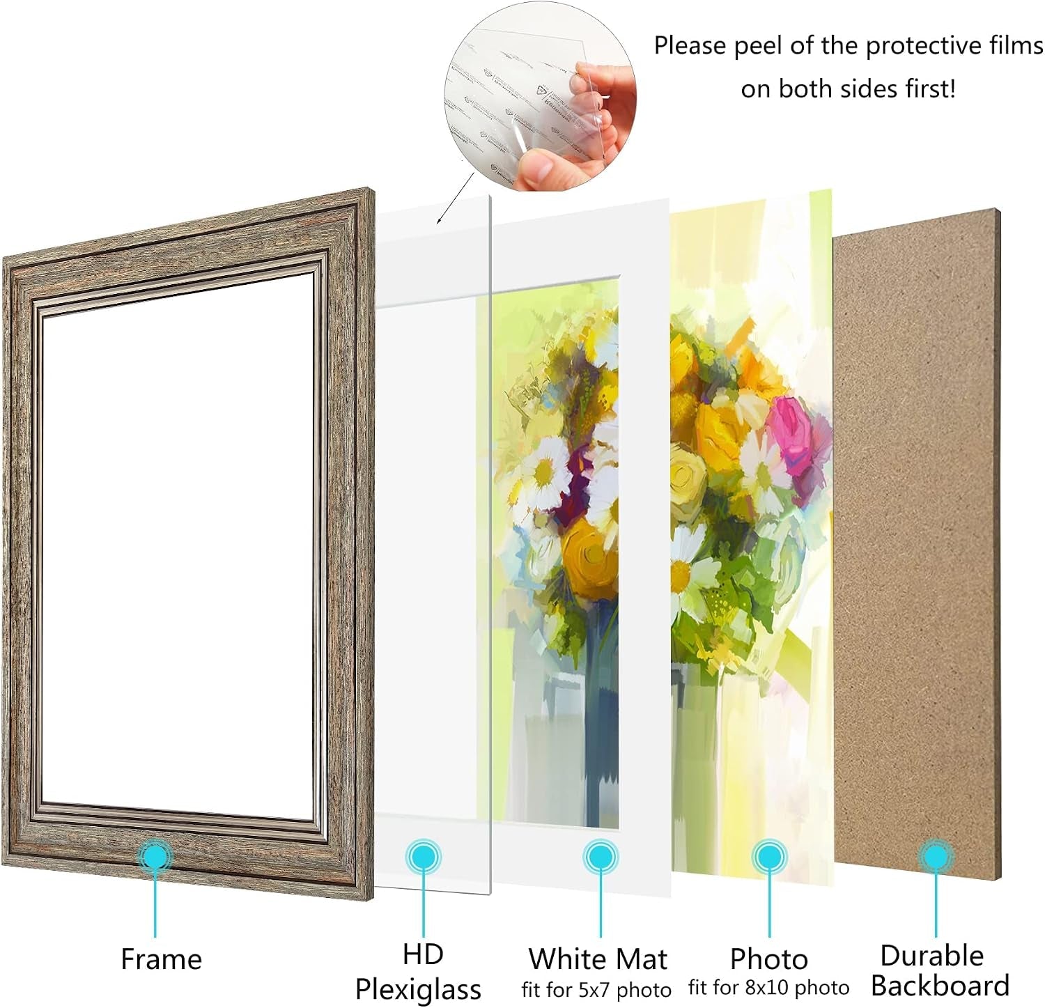 8x10-picture-frame-set-of-4-rustic-farmhouse-picture-frames-for-table-or-wall-hanging