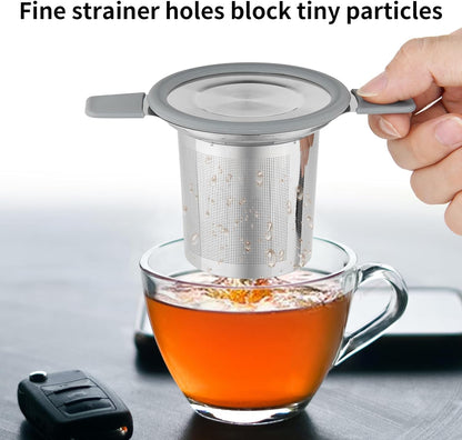 Stainless Steel Fine Mesh Tea Infuser for Loose Leaf Tea | Heat Proof Handles for Safe Grip, Fits Teapots Mugs & Cups, Rust Resistant, Easy to Clean, Versatile Tea Strainer & Diffuser3