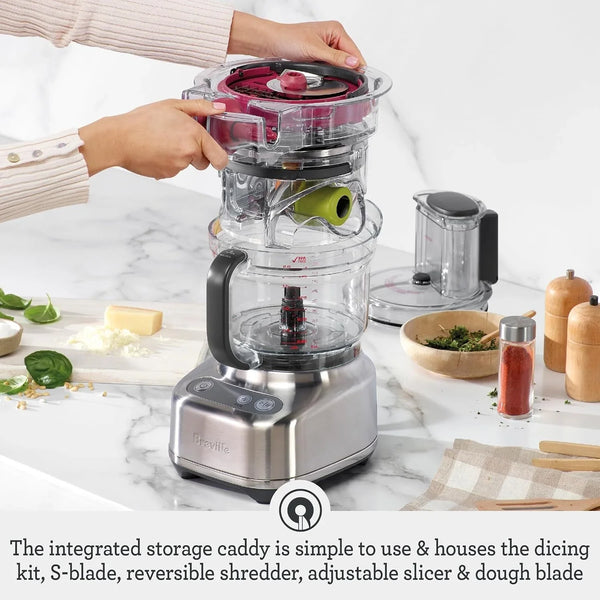 Breville BFP638 Paradice 9 Processor and Dicer, Brushed Stainless Steel | Chop, Slice, Shred and Dice Ingredients into Precise, Uniform Pieces with This Compact Food Preparation Kit | 9 Cup Capacity3
