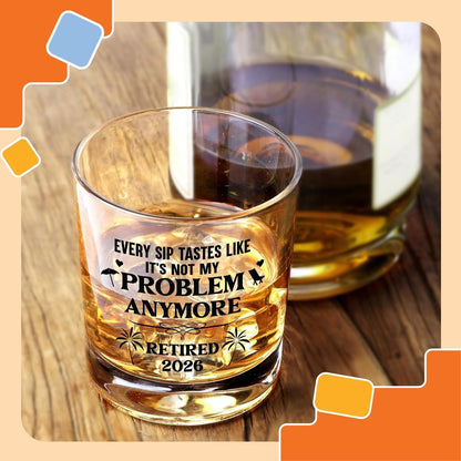 Retirement Gifts for Men 2026 - Coworker Leaving, Goodbye Gift, Farewell Gifts for Coworkers, Friends, Dad, Grandpa - Retirement Gift for Men from Friend, Family, Colleague - Whiskey Glass7