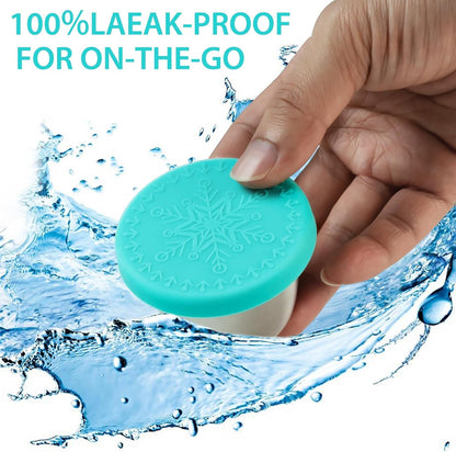 6-Pack 2.4Oz Stainless Steel Dressing Container with Silicone Lid4