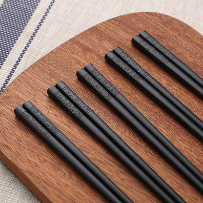 10 Pairs Fiberglass Chopsticks - Reusable Chopsticks Dishwasher Safe, 9 1/2 Inches - Black4