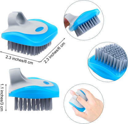 4 Pieces Vegetable Brush Potato Scrubber Brush Silicone Hard and Soft Side Fruit Cleaning Tools for Delicate or Tough-Skinned Vegetables2