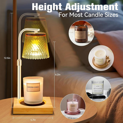 Candle Warmer Lamp with Timer, Height Adjustable Dimmable Wax Melts Warmer for Jar Candles, House Warming Home Decor Christmas Birthday Gifts for Women Mom2