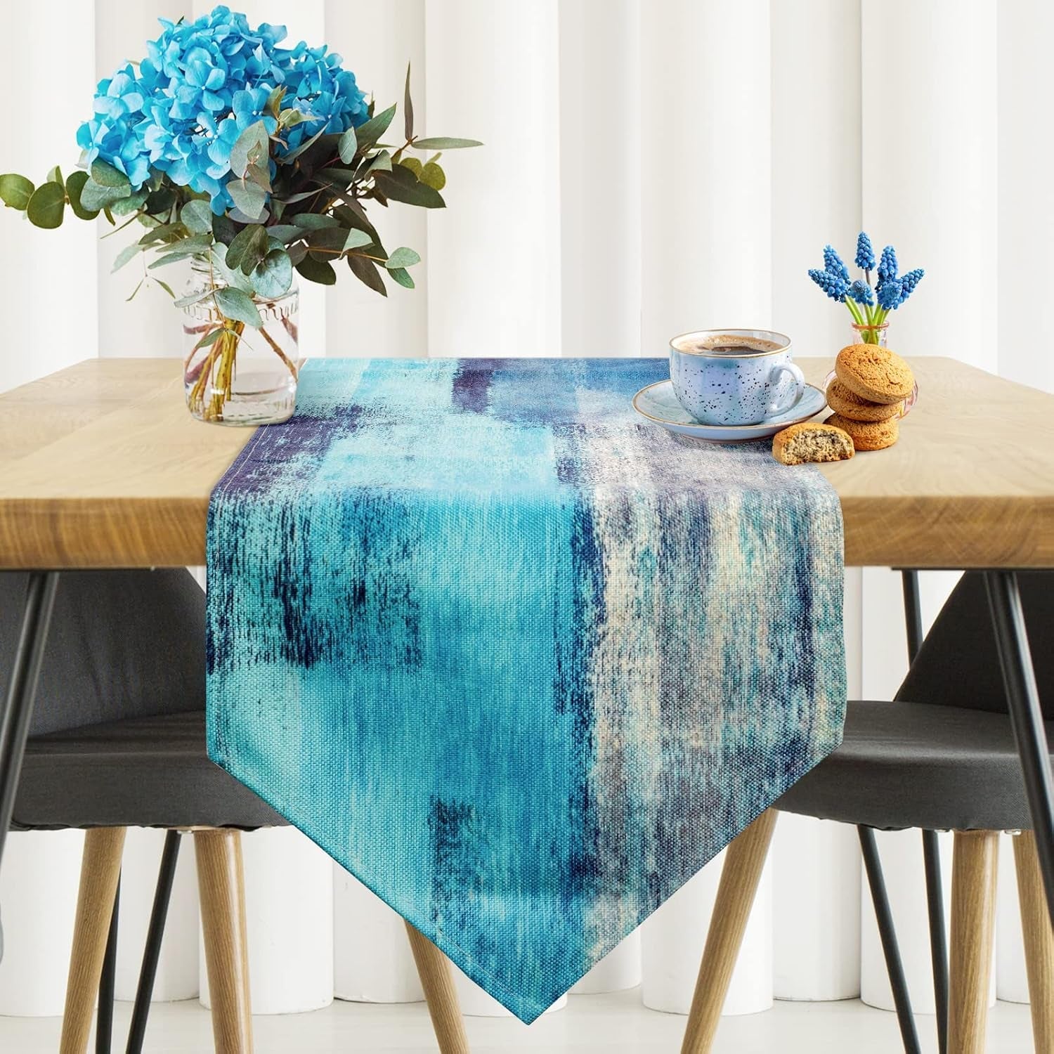 turquoise-and-grey-table-runner-teal-abstract-modern-art-burlap-table-runners-for-table-dresser-runner-farmhouse-style-for-dinner-party-holidays-home-decoration