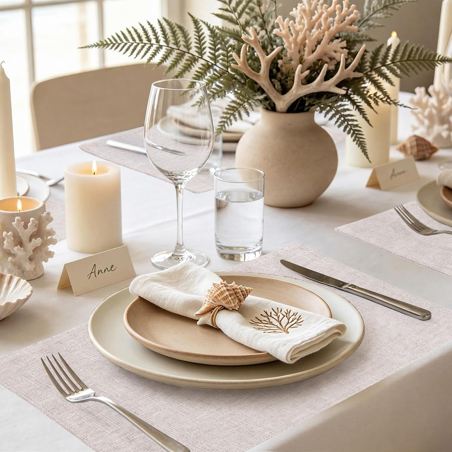 faux-cotton-linen-placemats-set-of-6-cloth-washable-farmhouse-dining-table-mats-for-indoors-outdoors-easy-to-clean-neutral-beige-13-x-19-inch