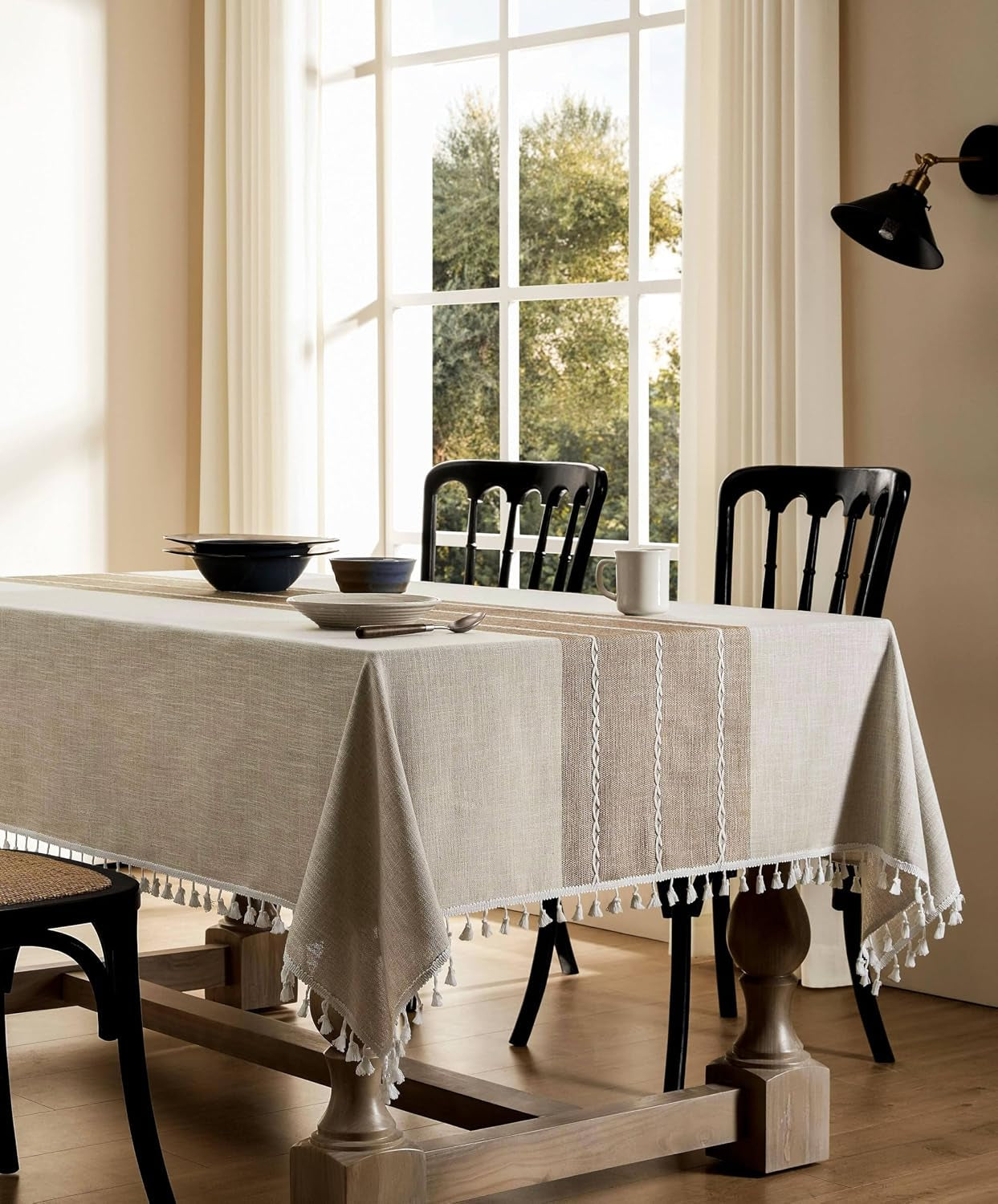 contrast-linen-rectangle-table-cloth-52x70-inch-brown