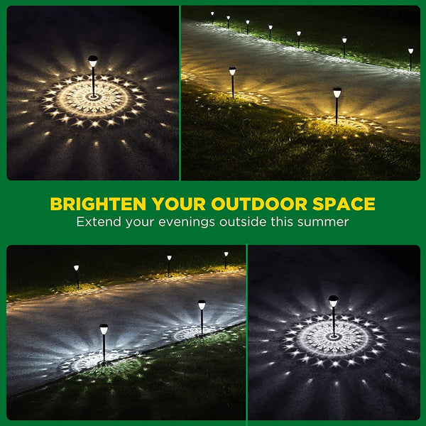 Super Bright Solar Lights Outdoor Waterproof-10 Pack, Dusk to Dawn up to 12 Hrs Solar Powered Outdoor Pathway Garden Lights Auto On/Off, LED Landscape Lighting Decorative for Walkway Patio Yard2