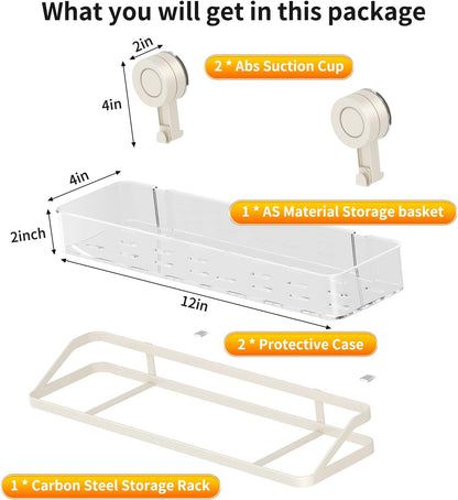 Shower Caddy Suction Cup, Bathroom Organizer Shelf4
