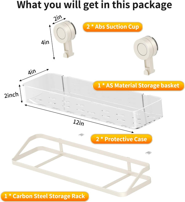Shower Caddy Suction Cup, Bathroom Organizer Shelf4
