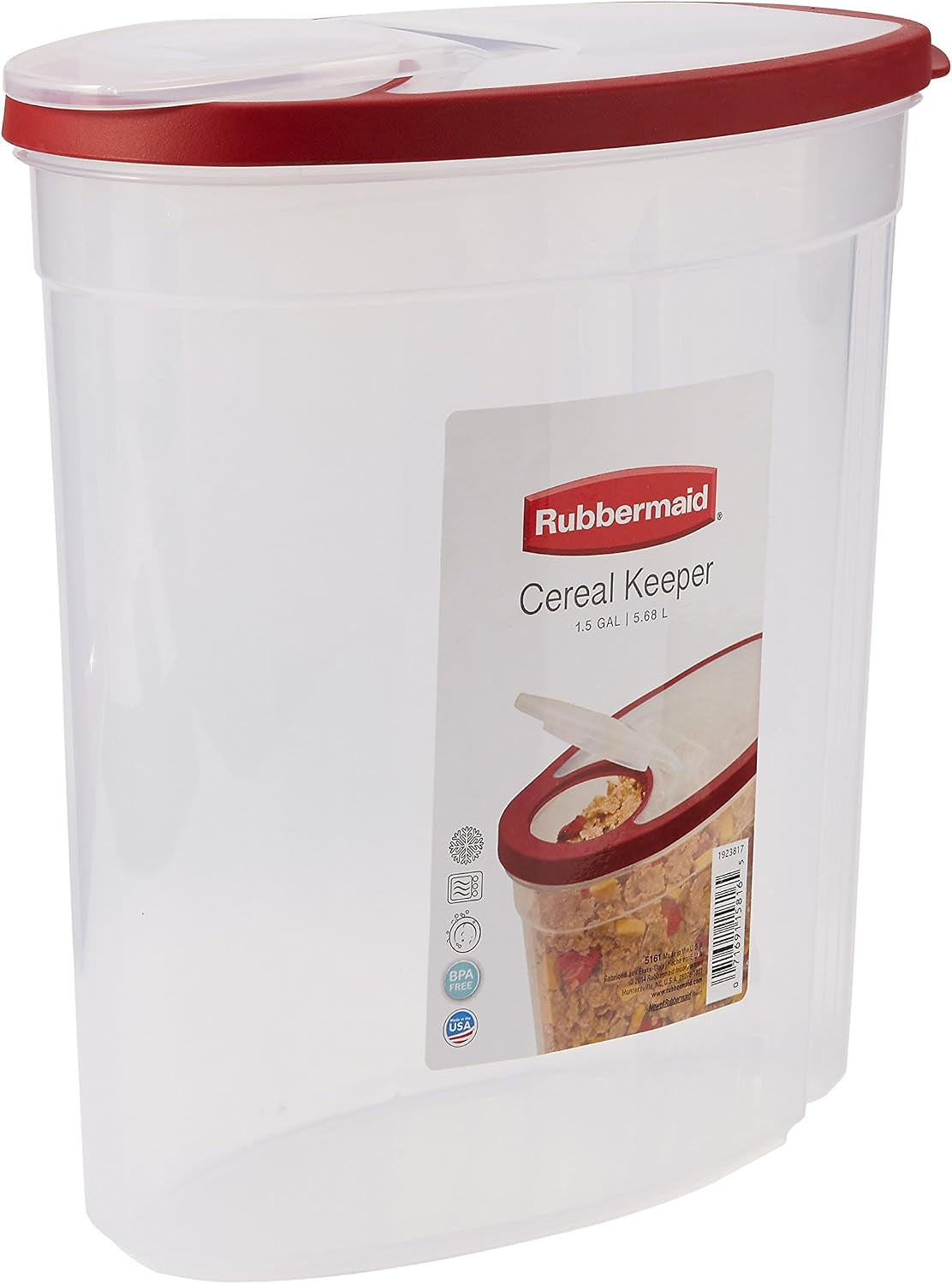 rubbermaid-flex-and-seal-cereal-keeper-1-5-gallon-bpa-free-clear-with-red-lid-airtight