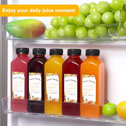 42Pcs 16Oz Plastic Juice Bottles with Caps, Reusable Juicing Bottles with Lids, Clear Containers for Smoothies and Other Beverages4