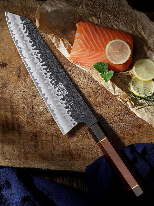 9 Inch Kiritsuke Chef Knife, Japanese Hand Forged Kitchen Knife6