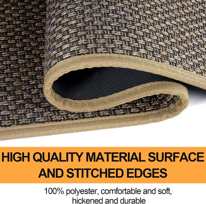 Kitchen Mat Set of 2 PCS, Cushioned Non Slip Rugs for Kitchen Floor, Absorbent Runner Comfort Standing Mats Washable for Kitchen, Office, Home (Brown, 17.3"X47"+17.3"X30")5