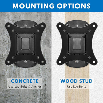 Small TV Wall Mount for 19–32 Inch Flat Screen Tvs | Tilt and Swivel TV Wall Mount | Low Profile 2.4” Design | VESA 75X75 100X100 | Single Stud Installation | 44 Lb Capacity4