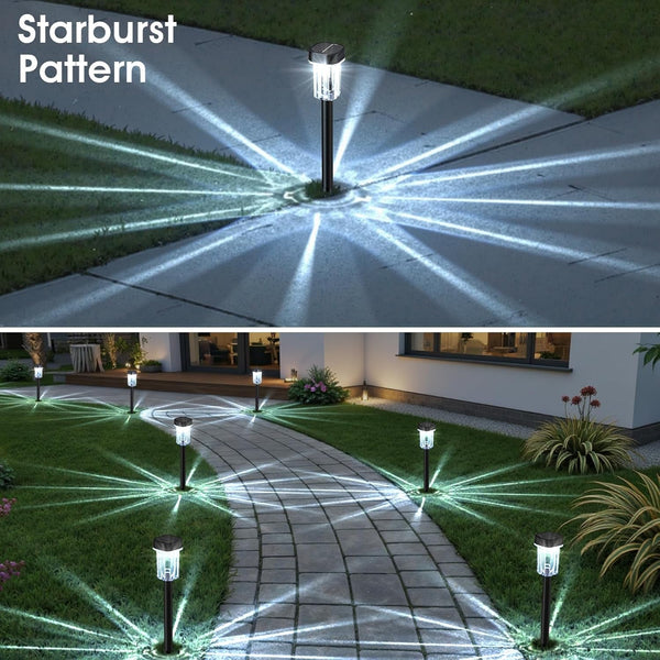 Solar Pathway Lights Outdoor, 12H 8 Pack Solar Garden Lights3