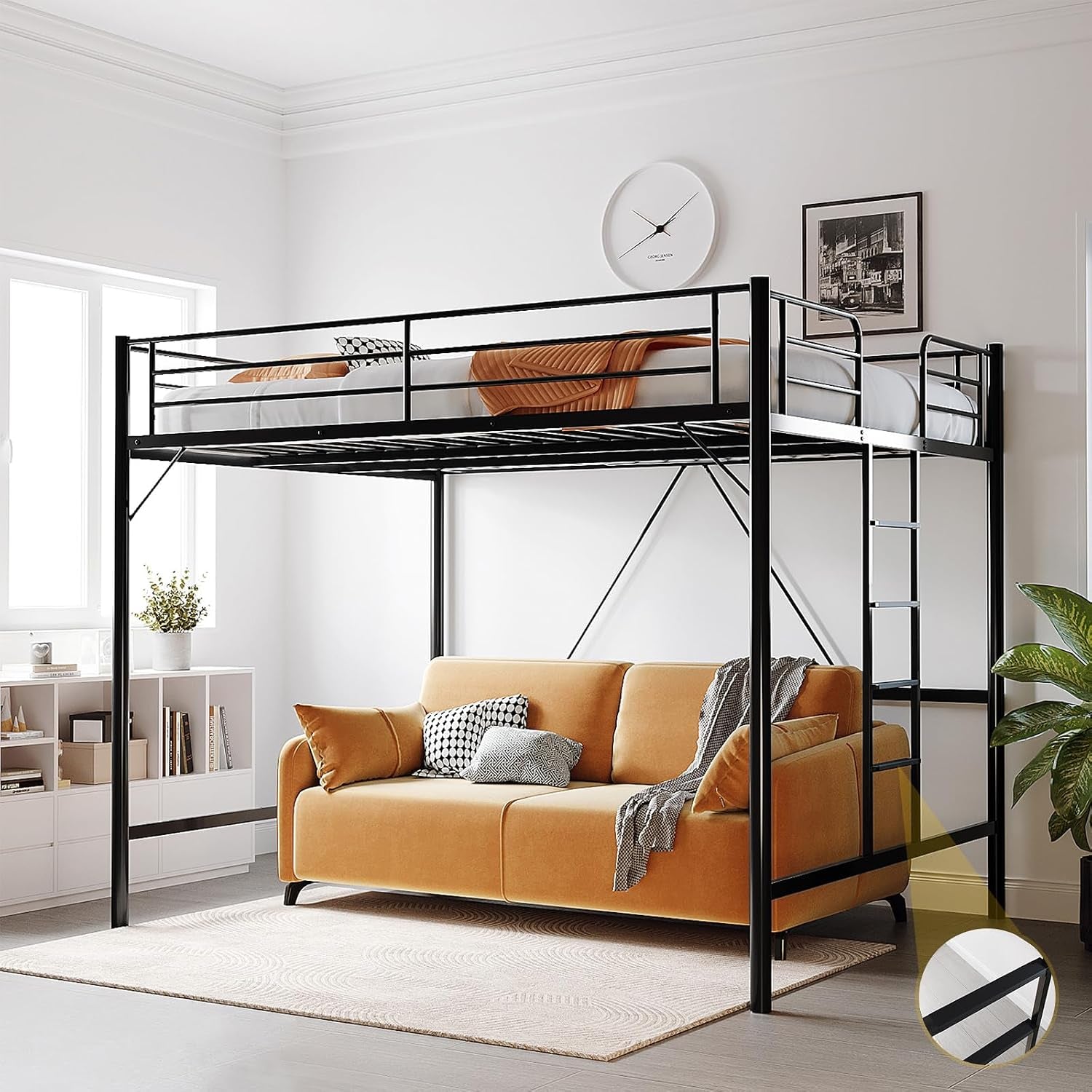 queen-loft-bed-with-flat-rungs-for-adults-kids-and-young-teens-no-box-spring-required-heavy-duty-metal-slat-support-black