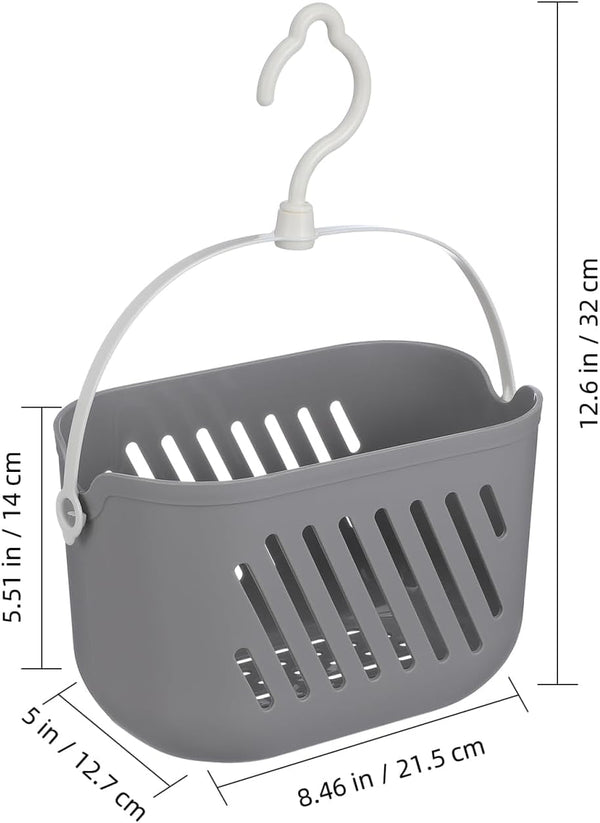 Hanging Hanging Shower Basket, Portable Plastic Shower Caddy Storage Basket with Rotatable Hook, Bath Tub Toy Holder Small Bathroom Organizer for College Dorm Bathroom Kitchen3