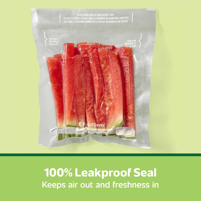 Foodsaver Quart Pre-Cut Vacuum Seal Bags, Easy Use Vacuum Storage Bags, Align to Seal and Tear to Open Vacuum Sealer Storage Bags, 43 Pack6