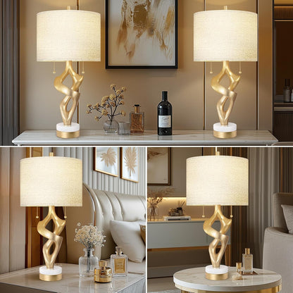 26” Table Lamp Set of 2 with USB Ports for Bedroom Living Room5
