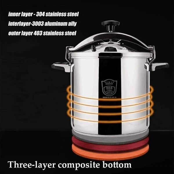 Stainless Steel Pressure Cooker Outdoor Explosion-Proof Large Capacity Pressure Cooker Non-Stick Cooker Induction Cooker Gas Stove Family Kitchen Hotel (Size : 7L)3