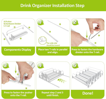 Drink Organizer for Fridge,Holds up to 25 Cans7