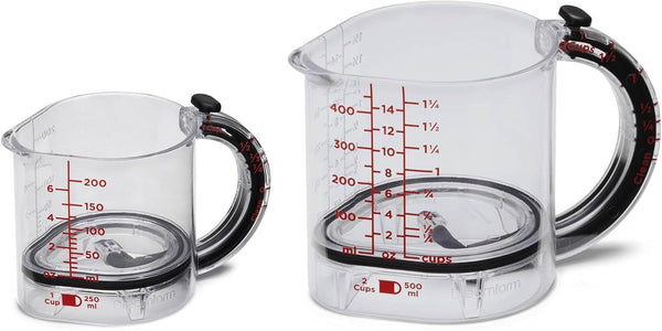 Set of Upcups | 1 Cup Upcup and 2 Cup Big Upcup All-In-1 Scrape-Up Measuring Cups for Dry, Wet and Sticky Ingredients1