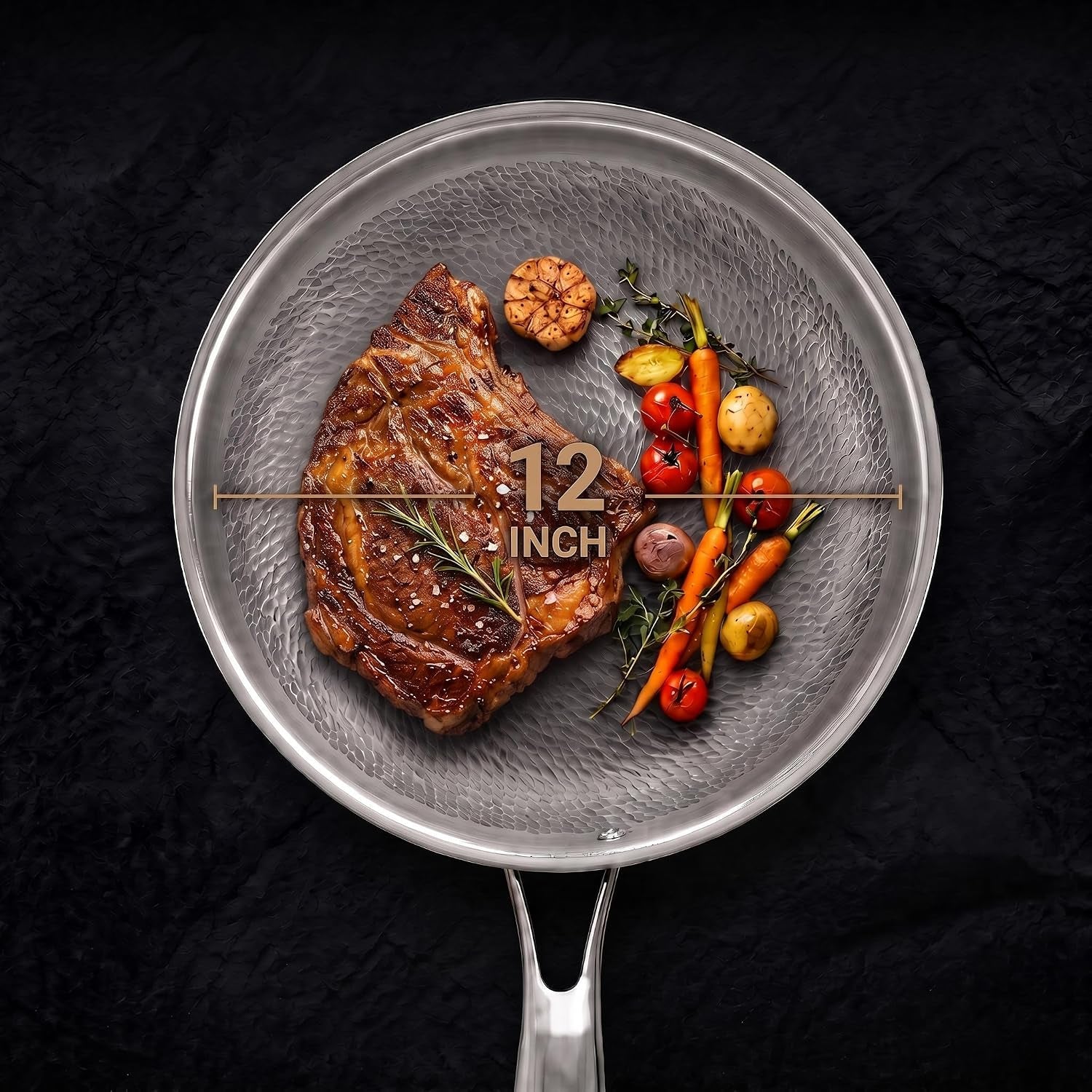 12-titanium-frying-pan-with-lid-non-stick-hammered-skillet-3-ply-heats-fast-evenly-pfas-pfoa-ptfe-free-scratch-resistant-for-induction-gas-oven-safe-to-500-f-dishwasher-safe