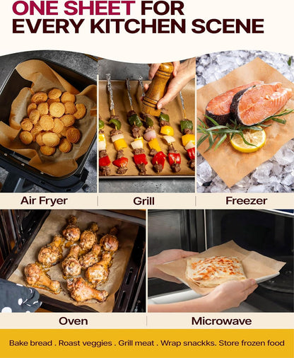 9X13 Inch Parchment Paper Sheets 130PCS, Unbleached Non-Stick | Precut Baking Paper Fits Quarter Sheet Pans, Food-Grade & Bpa-Free, Oven Safe to 450°F, Easy Cleanup for Baking, Roasting7