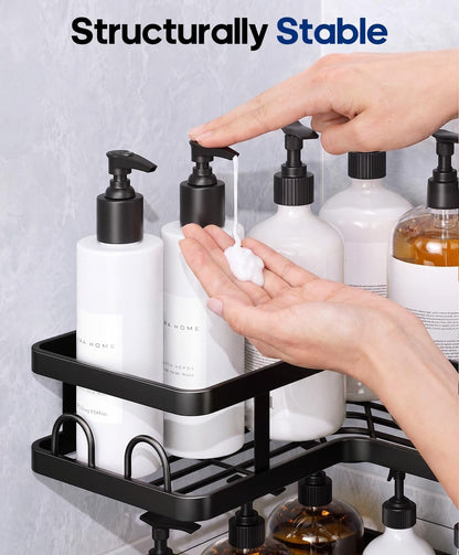 3 Pack Corner Shower Shelves, Rustproof Shower Organizer Caddy6