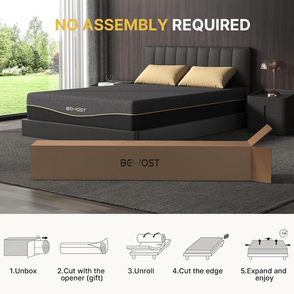 10 Inch Queen Mattress Cooling Memory Foam Mattresses, Medium Firm8