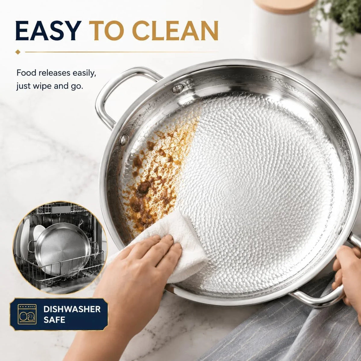 titanium-hammered-pan-upgrade-double-handle-no-coating-non-stick-titanium-cookware-ultra-durable-scratch-resistant-even-heating-frying-pans-compatible-with-all-cooktops-11-02in-lid