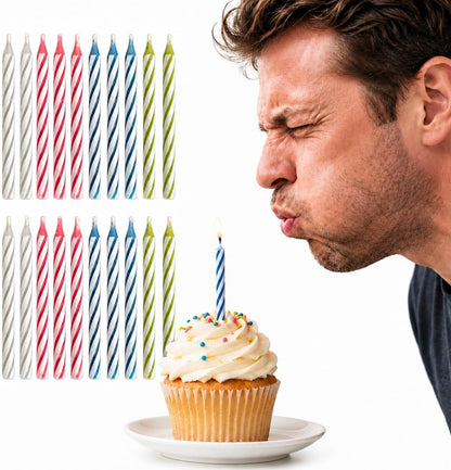 Trick Relighting Birthday Candles, Magic Self Relight Cake Candles, Prank Novelty Candle for Birthday and April Fools Day (20)1