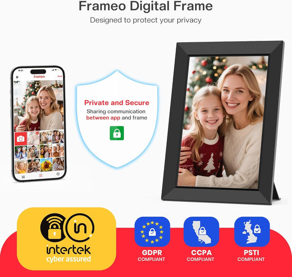 Frameo 10.1 Inch Wifi Digital Picture Frame, Smart Cloud Electronic Photo Frame with HD IPS Touch Screen Slideshow 32GB Memory Auto-Rotate Wall Mount, Share Photos/Videos from Phone - Gifts for Mom7