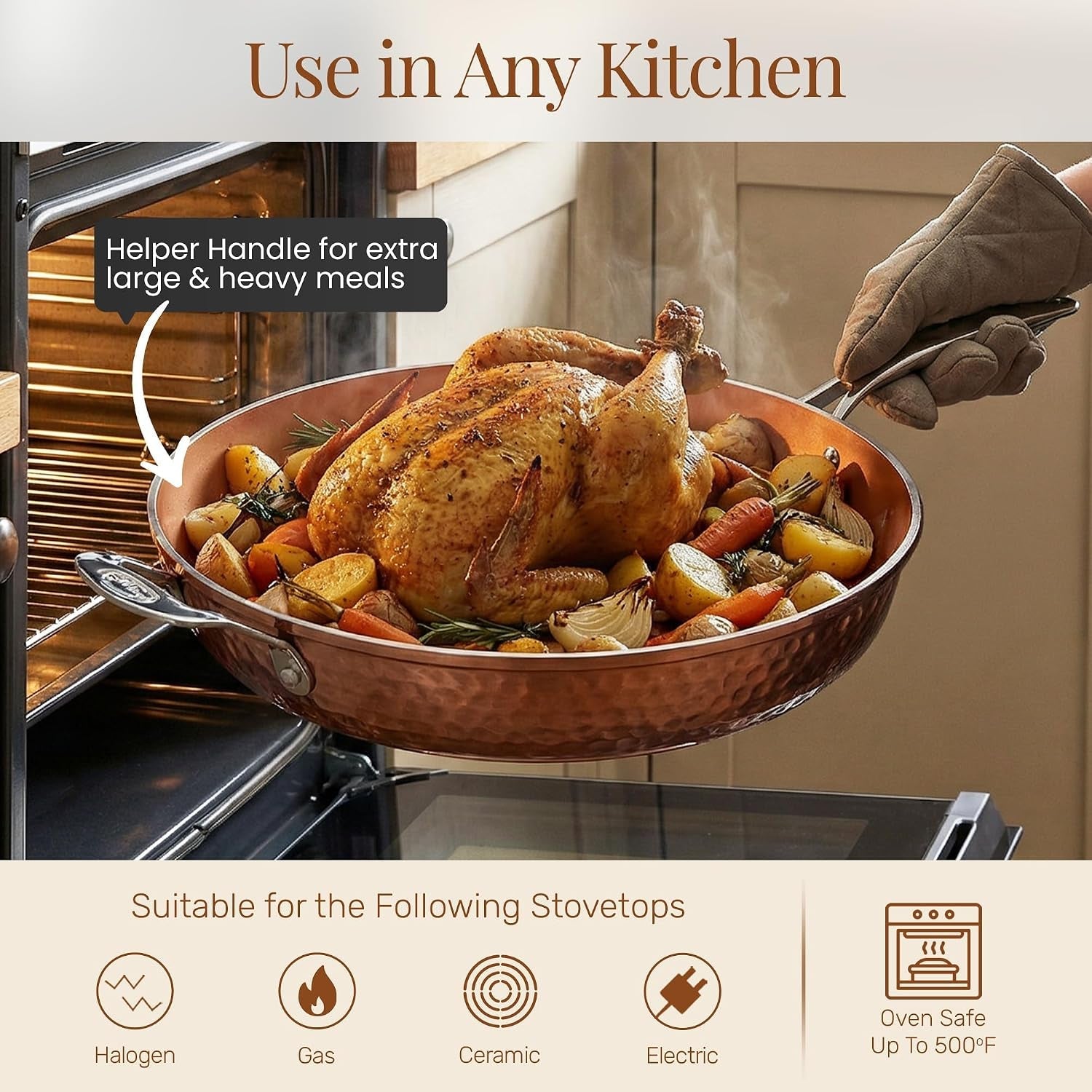 hammered-copper-14-inch-non-stick-frying-pan-with-lid-nonstick-frying-pan-with-ceramic-coating-and-induction-plate-for-even-heating-oven-dishwasher-safe-100-healthy-non-toxic-extra-large-skillet-induction-compatible-pfoa-pfos-ptfe-free-ceramic-coating-stay-cool-handle-oven-dishwasher-safe