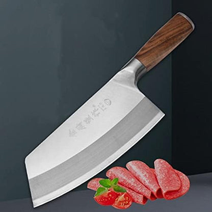 Cleaver Knife,Meat Cleaver 4Cr13Mov Chef Knife 7 Inch Chinese Kitchen Knives Meat Fish Vegetables Slicing Knife Super Sharp Blade Rosewood Cleaver (Color : Slicing Knife)2