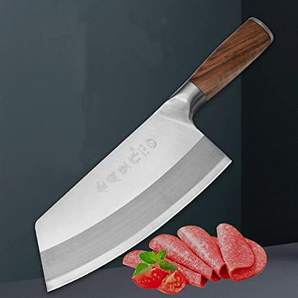 Cleaver Knife,Meat Cleaver 4Cr13Mov Chef Knife 7 Inch Chinese Kitchen Knives Meat Fish Vegetables Slicing Knife Super Sharp Blade Rosewood Cleaver (Color : Slicing Knife)2