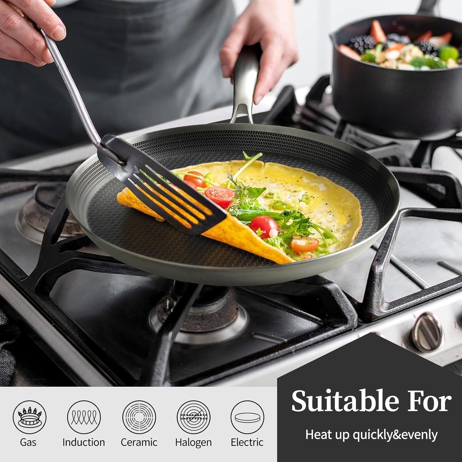 11-inch-nonstick-crepe-pan-stainless-steel-pancake-pan-silver-honeycomb-coating-pfoa-free-compatible-with-all-stoves-stay-cool-handles-oven-safe-dishwasher-safe