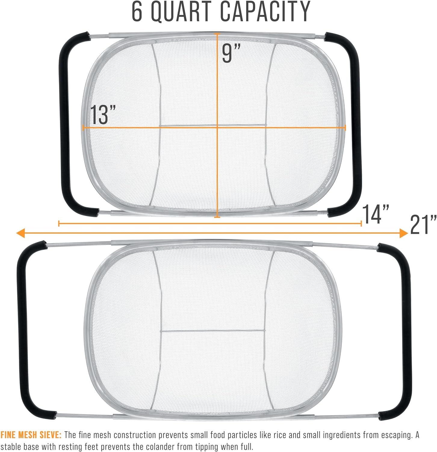 stainless-steel-colander-strainer-6-quart-collapsible-colander-with-expandable-rubber-handles-rectangular-sieve-fine-mesh-stainless-steel-strainers-and-colanders-for-kitchen