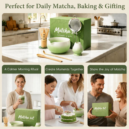 Matcha Whisk Set with Ceramic Bowl & Bamboo Chasen | Includes Whisk Holder, Scoop, Spoon, Sifter and Quick-Start Guide for Easy Matcha Preparation at Home8