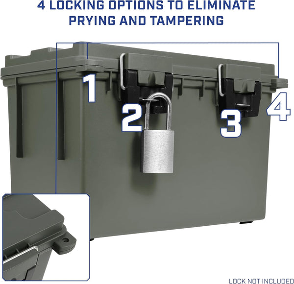XL Ammo Box Made in USA, Stackable Lockable Ammo Storage Box6