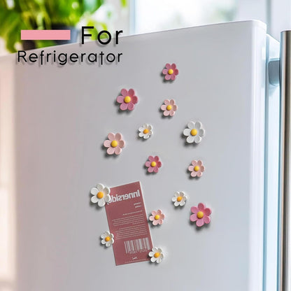18 Pcs - Cute Flower Magnet, Girl Pink Magnet for Fridge and Locker, Whiteboard, and Decoration（18 Pcs - Flower-Pink2